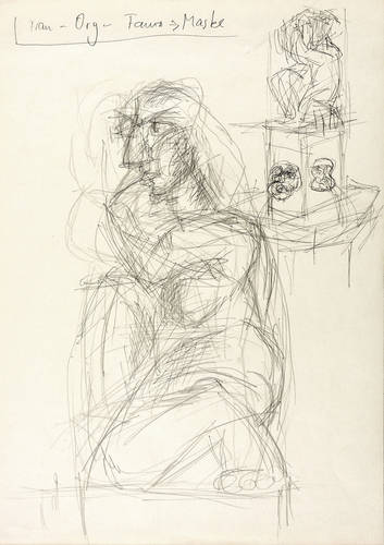 Maasdorf, Frank -  -  - Frau mit Faunmasken (Brunnenentwurf)