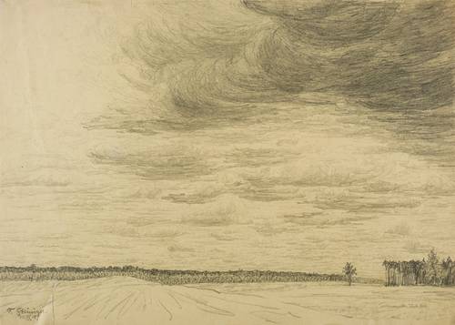 Steiniger, Ferdinand -  -  - Sommerwolken über der Heide