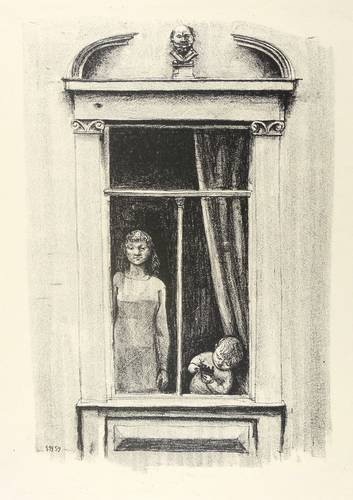 Escher, Hans -  -  - Ohne Titel (Im Fenster)
