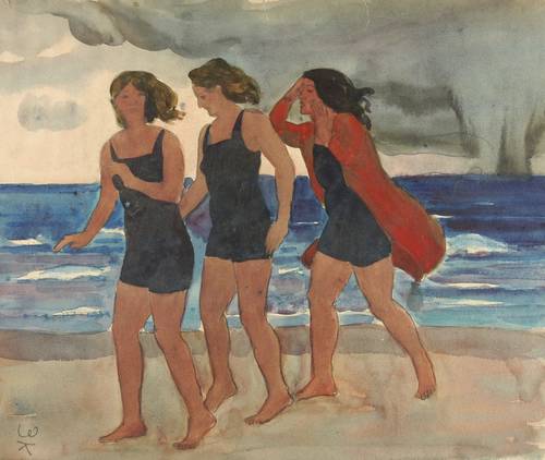 Enderlein, Karl -  -  - Drei Frauen am Strand