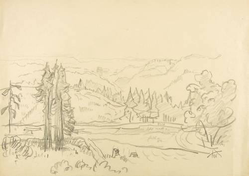 Wolfgang, Alexander -  -  - Thüringer Landschaft (II)