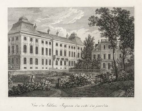 Schumann, Johann Gottlob -  -  - Vue du Palais Japon du côté du jardin (Japanisches Palais Dresden)