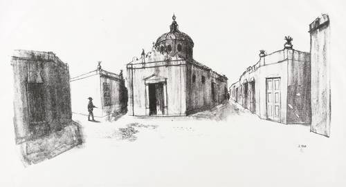 Escher, Hans -  -  - Ohne Titel (Spanische Kleinstadt)