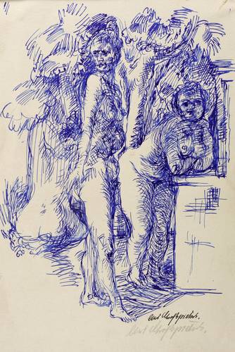 Großpietsch, Curt -  -  - Frauenakte im Freien