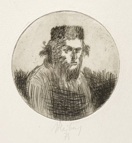 Leiberg, Helge -  -  - Männerbildnis (im Medaillon)