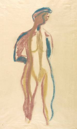 Kinder, Hans -  -  - Stehender weiblicher Akt