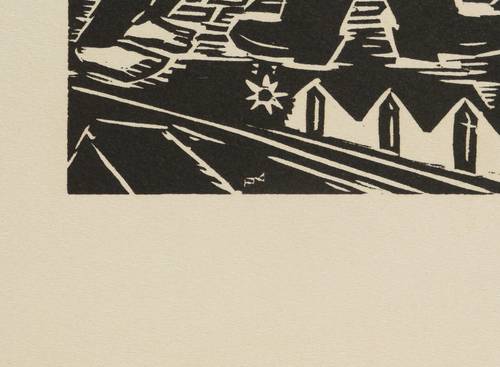 Masereel, Frans - La ville (Die Stadt) - La ville (Die Stadt) - Ohne Titel (Schutzmann und verdrängtes Zwerghaus)