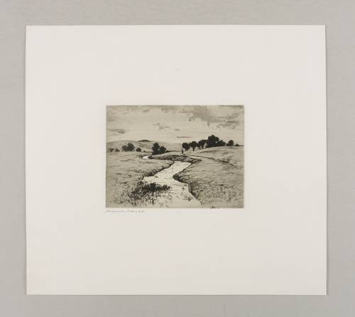 Olbricht, Alexander -  -  - Landschaft mit Bach (Bachlauf)
