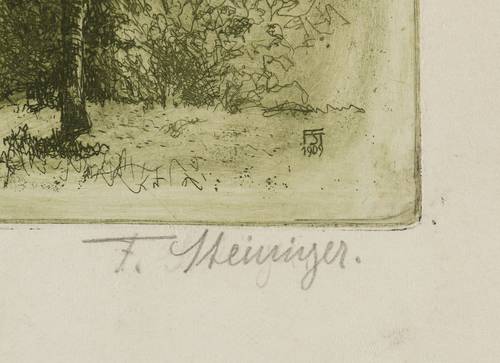 Steiniger, Ferdinand -  -  - Landschaft (Bewaldete Klinge)