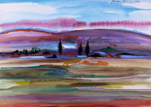 Naumann, Hermann -  -  - Landschaft bei Dittersbach