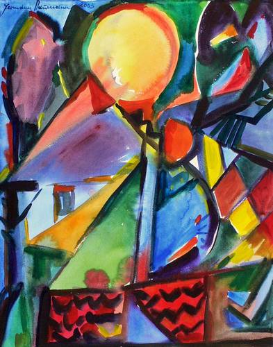 Naumann, Hermann -  -  - Mond über Wachwitz