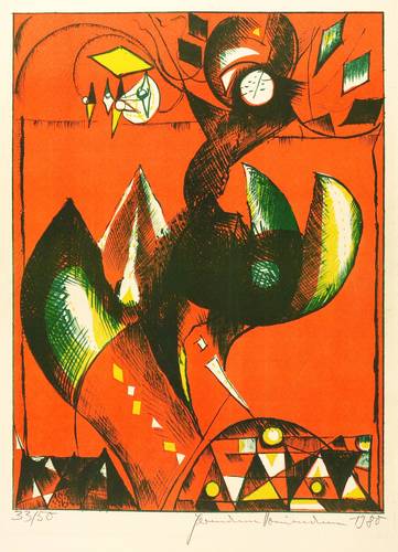 Naumann, Hermann -  -  - Orange-Grün