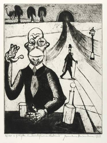 Naumann, Hermann - Grafik zu Franz Kafka - Grafik zu Franz Kafka - Ein Bericht für eine Akademie