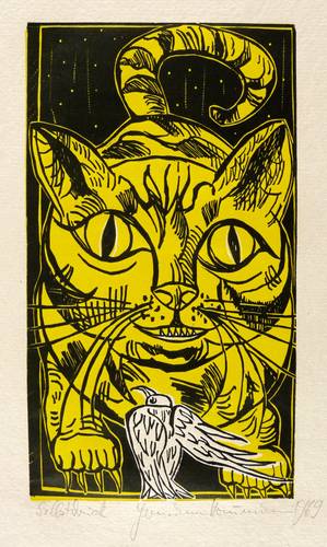 Naumann, Hermann - Keine Wolke stille hält (Dauthendey) - Keine Wolke stille hält (Dauthendey) - Katze und kleiner Vogel