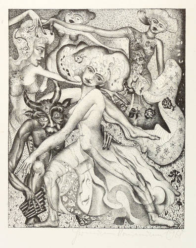 Naumann, Hermann - Soledades (Luis de Gongora) - Soledades (Luis de Gongora) - Nymphenreigen mit Satyr