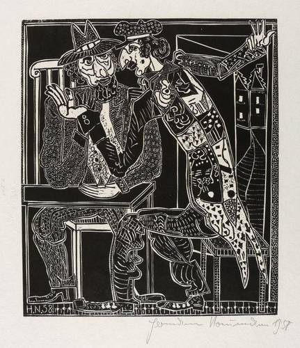 Naumann, Hermann - Tewje der Milchmann (Scholem Alejchem) - Tewje der Milchmann (Scholem Alejchem) - Ohne Titel (Zwei Männer am Tisch)