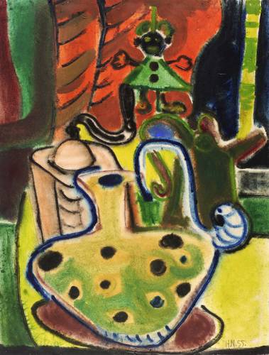 Naumann, Hermann -  -  - Stillleben mit Kaffemühle und Vase