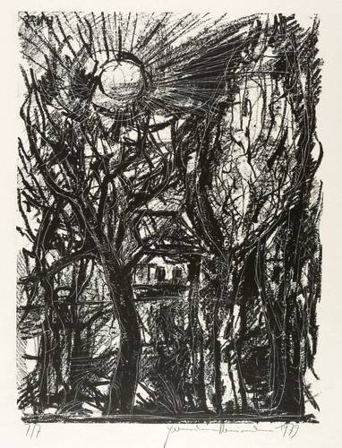 Naumann, Hermann -  -  - Ohne Titel (Haus im Wald)