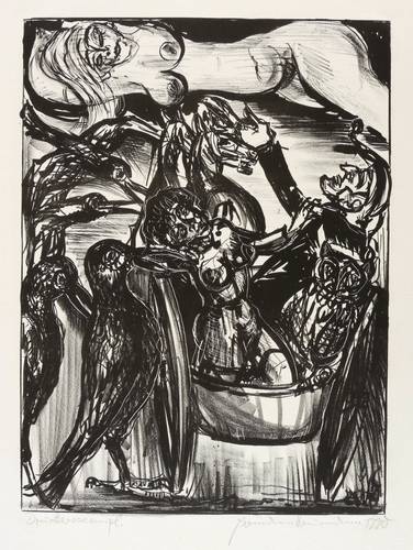 Naumann, Hermann - Till Eulenspiegel (zu Gerhart Hauptmann) - Till Eulenspiegel (zu Gerhart Hauptmann) - Abenteuer (Kutschfahrt mit Akt, Eule und Narr)