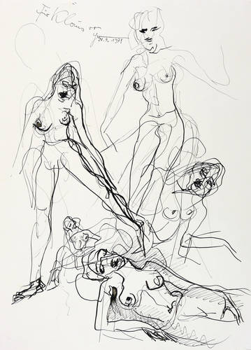 Naumann, Hermann -  -  - Weibliche Akte (Sirenen)