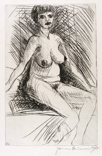 Naumann, Hermann -  -  - Sitzender Akt