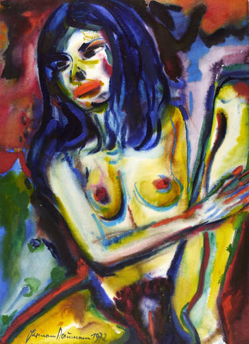 Naumann, Hermann -  -  - Ohne Titel (Großer Akt)