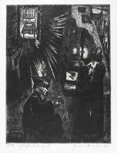 Naumann, Hermann - Grafik zu Franz Kafka - Grafik zu Franz Kafka - Vor dem Gesetz