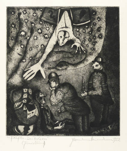 Naumann, Hermann - Grafik zu Franz Kafka - Grafik zu Franz Kafka - Hinrichtung (Der Prozess)