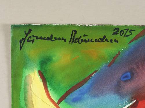 Naumann, Hermann -  -  - Figur mit Eule und Gesicht