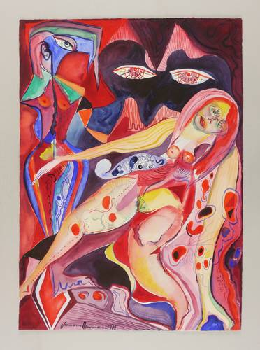 Naumann, Hermann -  -  - Aktfiguren und Maske