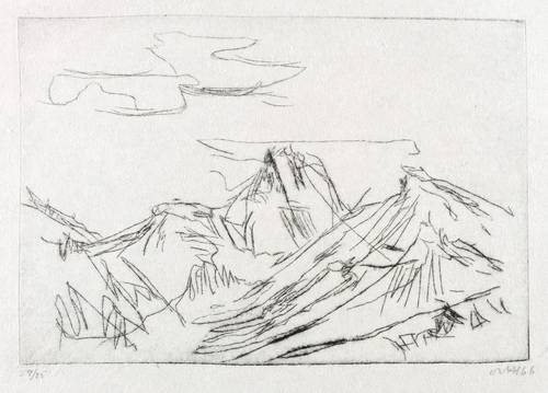 Niemeyer-Holstein, Otto -  -  - Berge mit Wolke