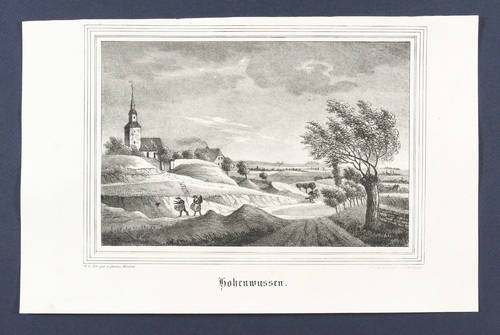 Hohenwussen (Naundorf) - Teilansicht mit Kirche - Teilansicht mit Kirche - Hohenwussen