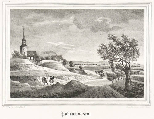 Hohenwussen (Naundorf) - Teilansicht mit Kirche - Teilansicht mit Kirche - Hohenwussen