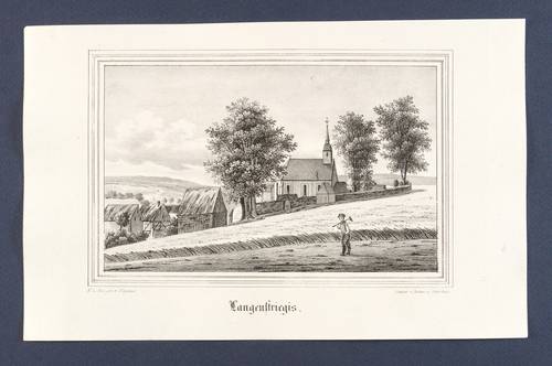 Langenstriegis (Frankenberg) - Teilansicht mit Kirche - Teilansicht mit Kirche - Langenstriegis