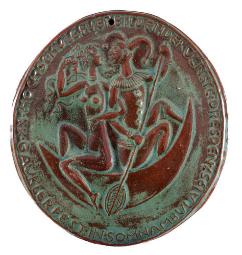 Naumann, Herbert -  -  - Harlekin mit Liebchen im Boot