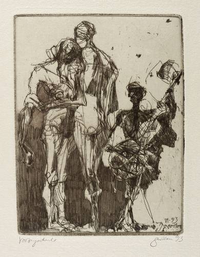 Perthen, Christine -  -  - Liebespaar mit Trommler (I)