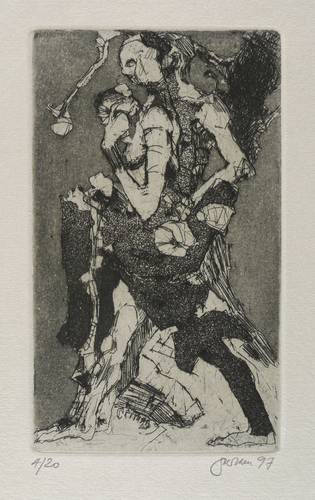 Perthen, Christine -  -  - Ohne Titel (Schreitendes Paar)