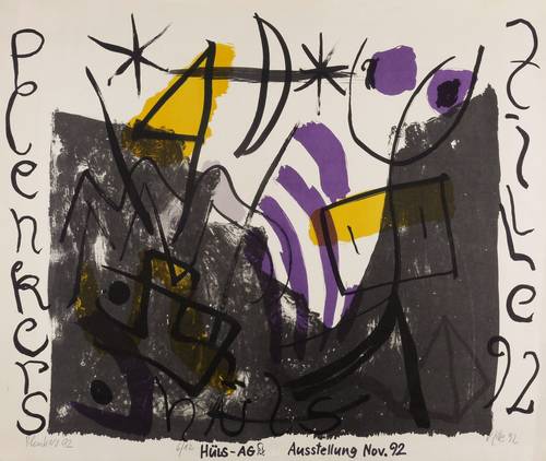 Plenkers, Stefan. – Zille, Rainer - Ausstellungsplakat Hüls AG Marl - Ausstellungsplakat Hüls AG Marl - Ohne Titel (hüls)