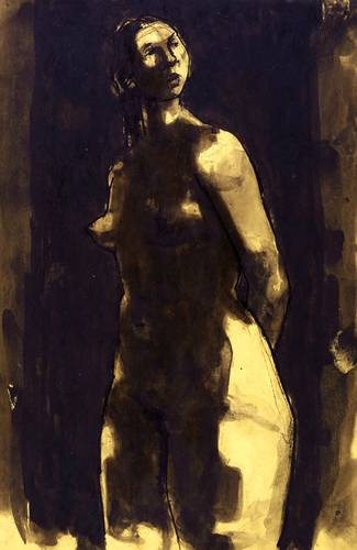 Richter, Hans Theo -  -  - Mädchenakt, sich umwendend