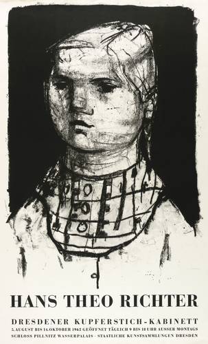 Richter, Hans Theo - Ausstellungsplakat - Ausstellungsplakat - Mädchenkopf