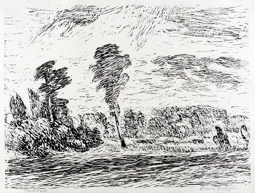 Rudolph, Wilhelm -  -  - Mann mit Fohlen in den Elbwiesen