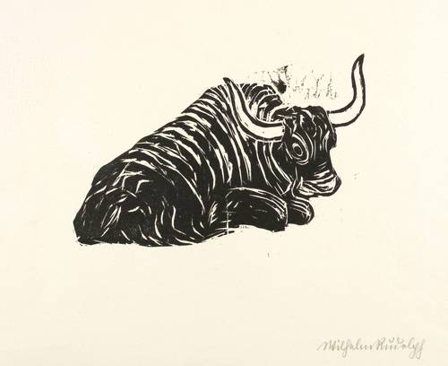 Rudolph, Wilhelm -  -  - Liegender Büffel