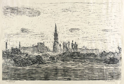 Rudolph, Wilhelm - Das zerstörte Dresden - Das zerstörte Dresden - Johanneskirche von der Pillnitzer Straße (Striesener Straße I)