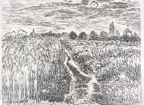 Rudolph, Wilhelm -  -  - Weg durch ein Kornfeld