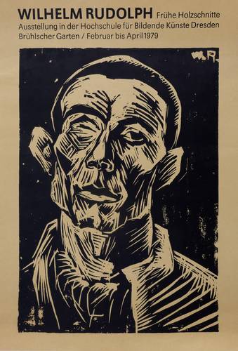 Rudolph, Wilhelm - Ausstellungsplakat Hochschule für Bildende Künste Dresden - Ausstellungsplakat Hochschule für Bildende Künste Dresden - Bildnis Ludwig Godenschweg