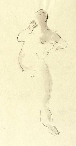 Schwimmer, Max -  -  - Männlicher Akt in Denkerpose