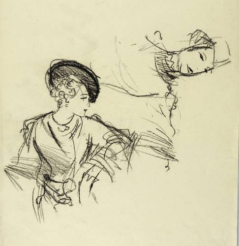 Schwimmer, Max -  -  - Studien zu einem Damenporträt