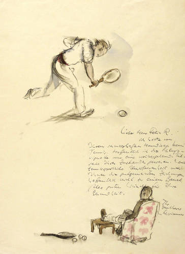 Schwimmer, Max -  -  - Verletzter Tennisspieler