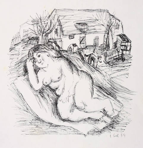 Sell, Lothar -  -  - Akt im Hof