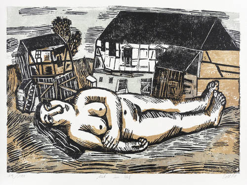 Sell, Lothar -  -  - Akt im Hof